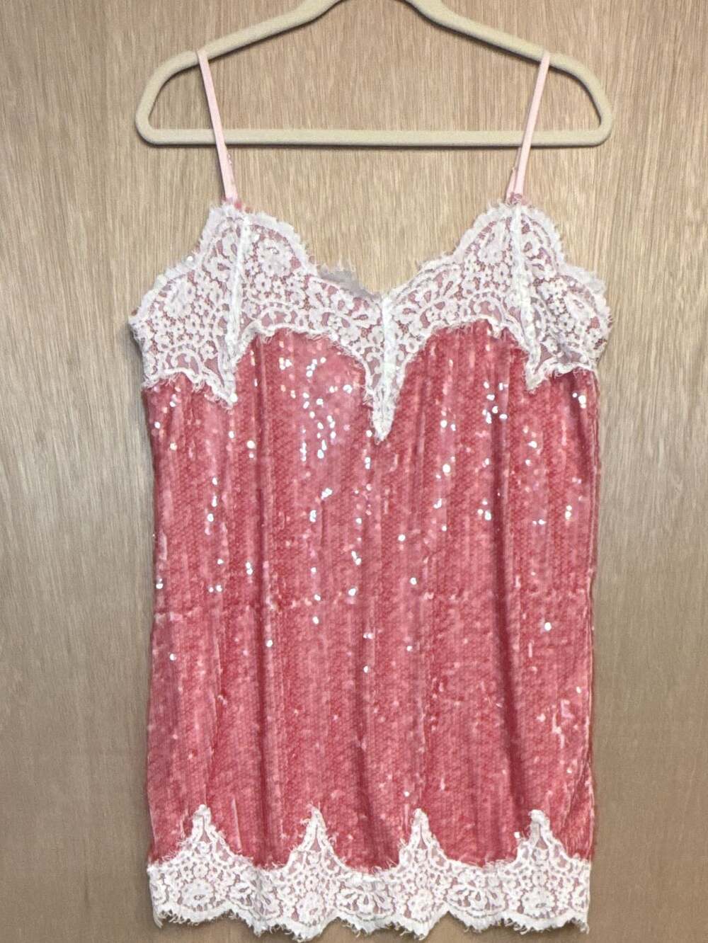 Lush Lace Mini Dress - Pink